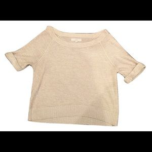 Ann Taylor Loft Tan & Gold Sweater